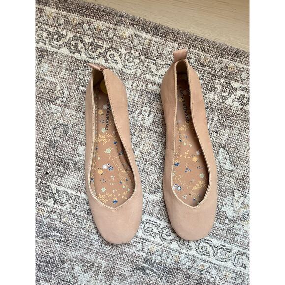 Lucky Brand Destrien2 Leather Ballet Flats 7M Blush Nude‎ Beige Quiet Luxury - Picture 7 of 11